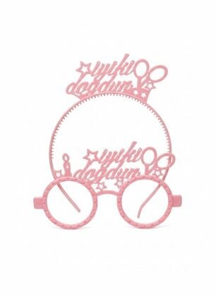 RENKLİ MİKA TAÇ GÖZLÜK İYİKİ DOĞDUN PEMBE