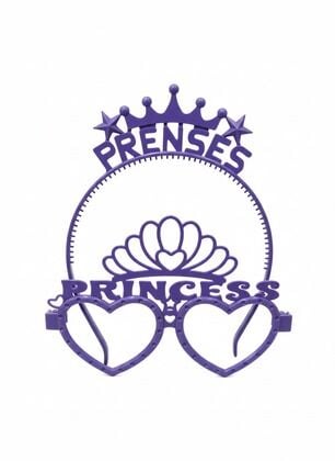 RENKLİ MİKA TAÇ GÖZLÜK PRENSES LİLA