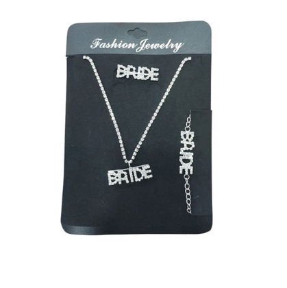 TAŞLI 3'LÜ KOLYE  BRİDE GÜMÜŞ