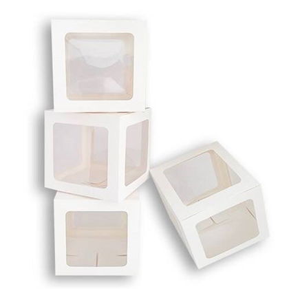 ŞEFFAF BEYAZ KARE KUTU 10'LU