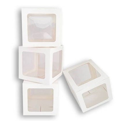 ŞEFFAF BEYAZ KARE KUTU 10'LU