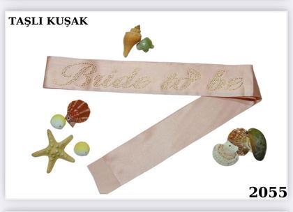 TAŞLI KUŞAK BRİDE TOBE PEMBE GOLD