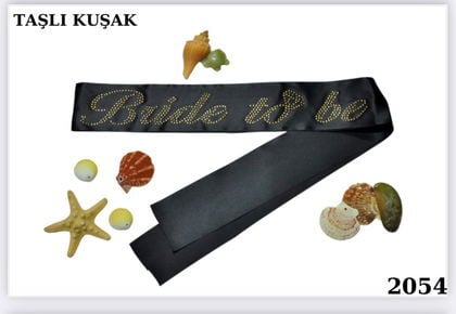 TAŞLI KUŞAK BRİDE TOBE SİYAH GOLD