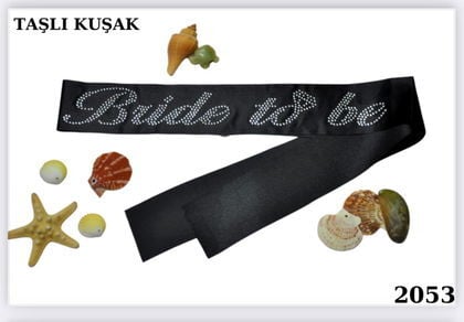 TAŞLI KUŞAK BRİDE TOBE SİYAHA GÜMÜŞ