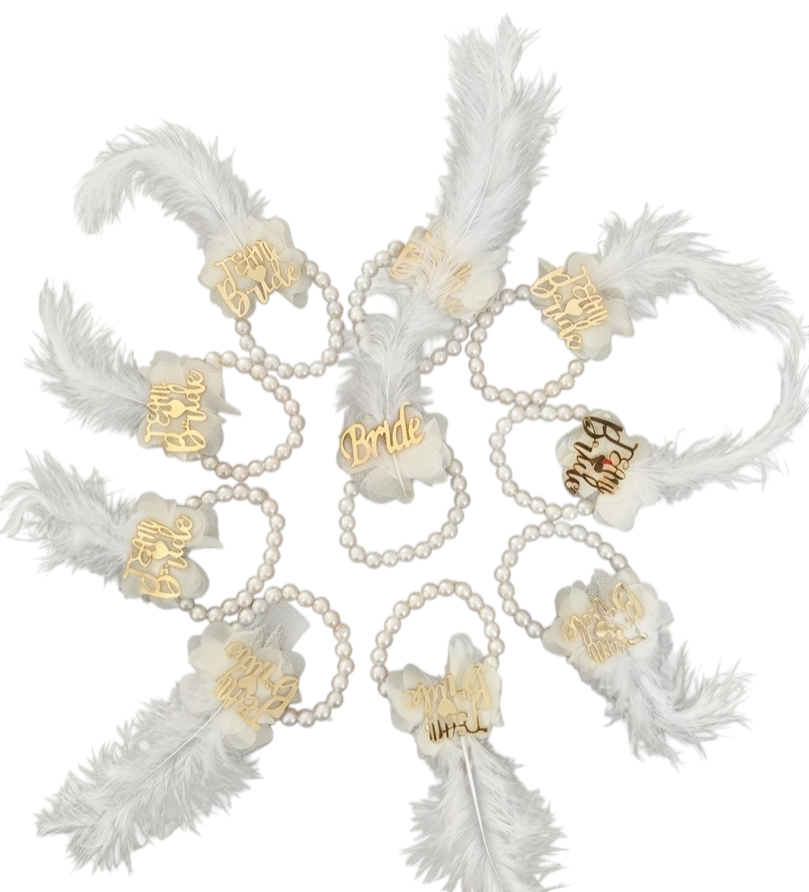 10LU İNCİLİK BİLEKLİK BEYAZ GOLD