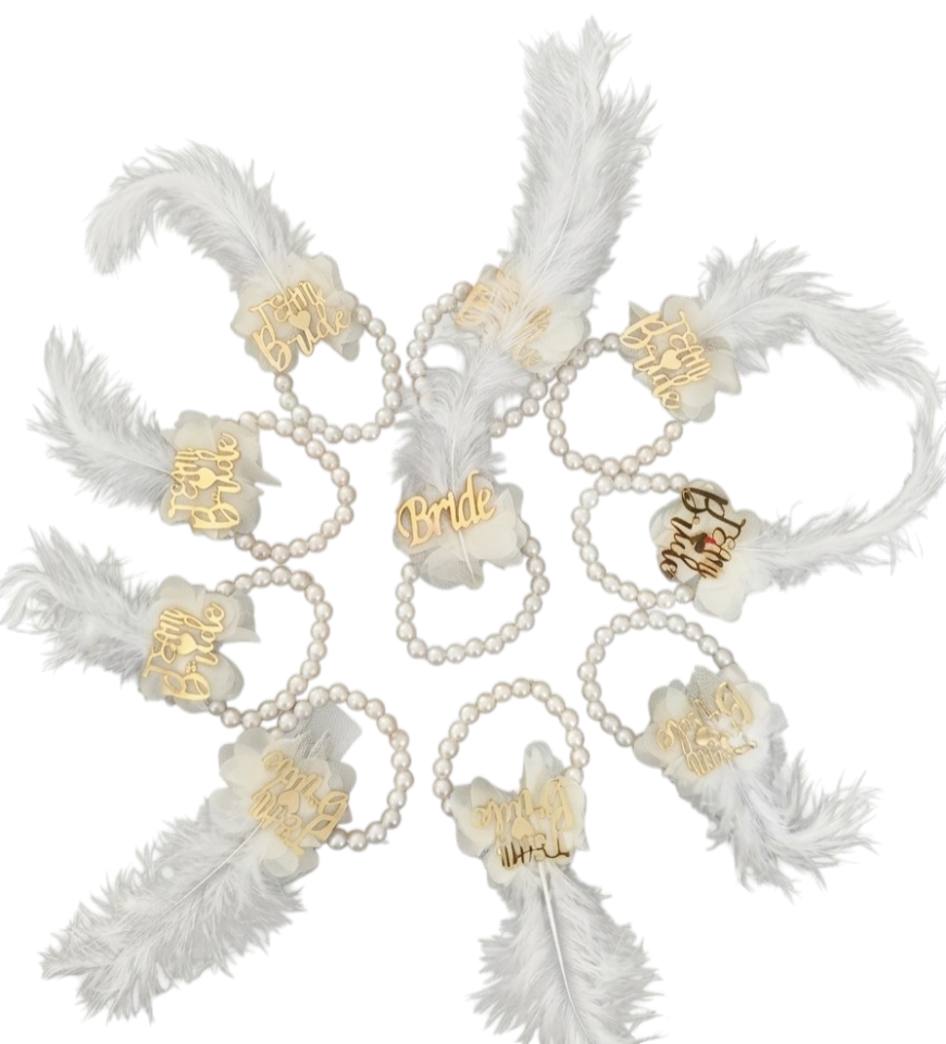 10LU İNCİLİK BİLEKLİK BEYAZ GOLD