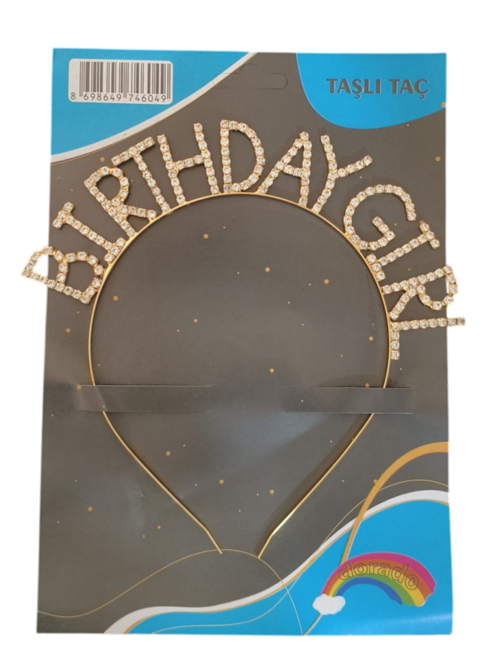 TAŞLI TAÇ BiRTHDAY GiRL GOLD