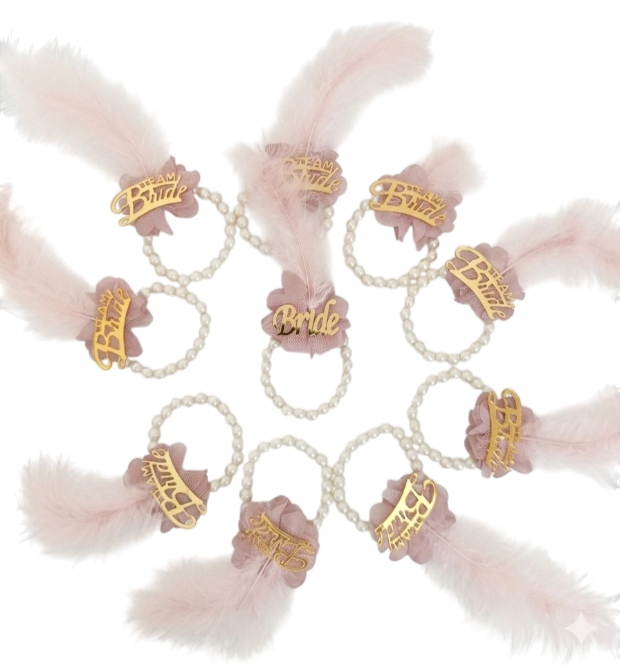 10LU İNCİLİK BİLEKLİK PEMBE GOLD