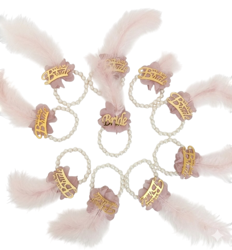 10LU İNCİLİK BİLEKLİK PEMBE GOLD