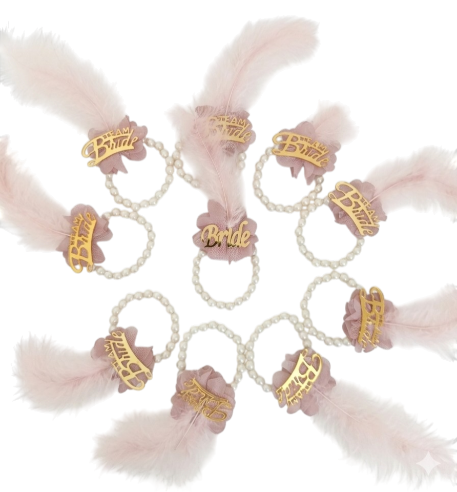 10LU İNCİLİK BİLEKLİK PEMBE GOLD