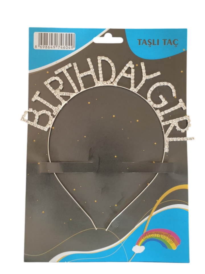 TAŞLI TAÇ BİRTHDAY GiRL GÜMÜŞ