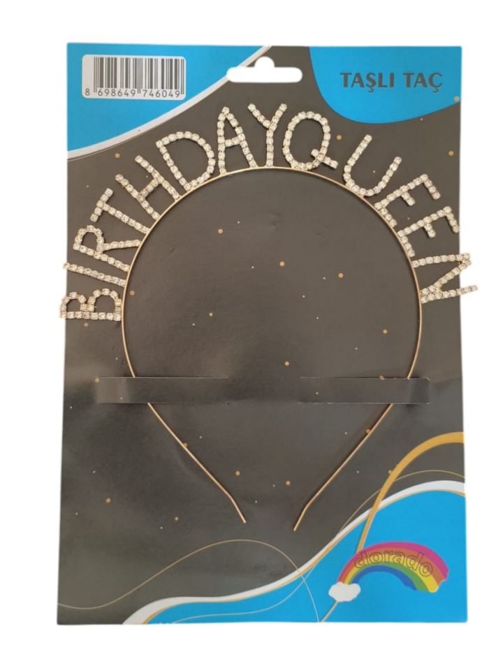 TAŞLI TAÇ BİRTHDAY QUEEN GOLD