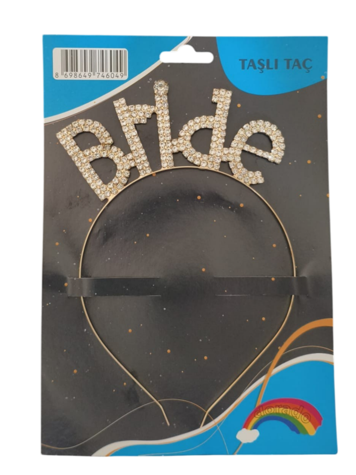 TAŞLI TAÇ BRİDE KALIN GOLD