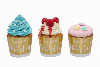 12Lİ CUPCAKE HAPPY GOLD