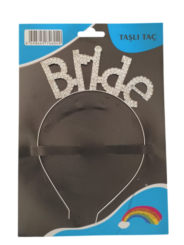 TAŞLI TAÇ BRİDE KALIN GÜMÜŞ