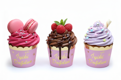 12Lİ CUPCAKE İ DOĞDUN PEMBE GOLD