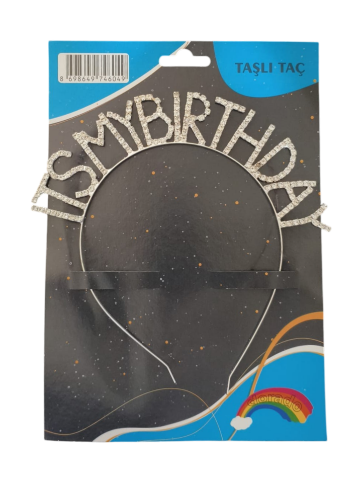 TAŞLI TAÇ İTS MY BİRTHDAY GÜMÜŞ