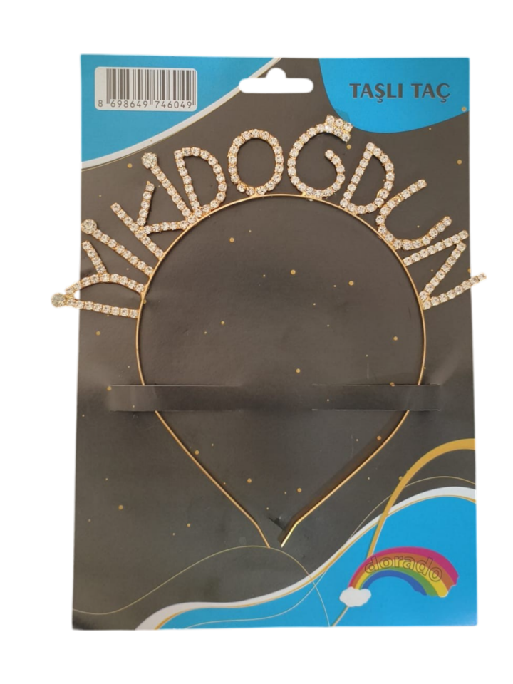 TAŞLI TAÇ İYİKİ DOĞDUN GOLD