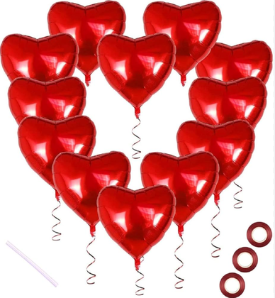 18 İNÇ KALP FOLYO BALON KIRMIZI 50 AD DÖKME