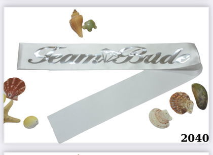 TEAM BRİDE KUMAŞ KUŞAK BEYAZ GÜMÜŞ