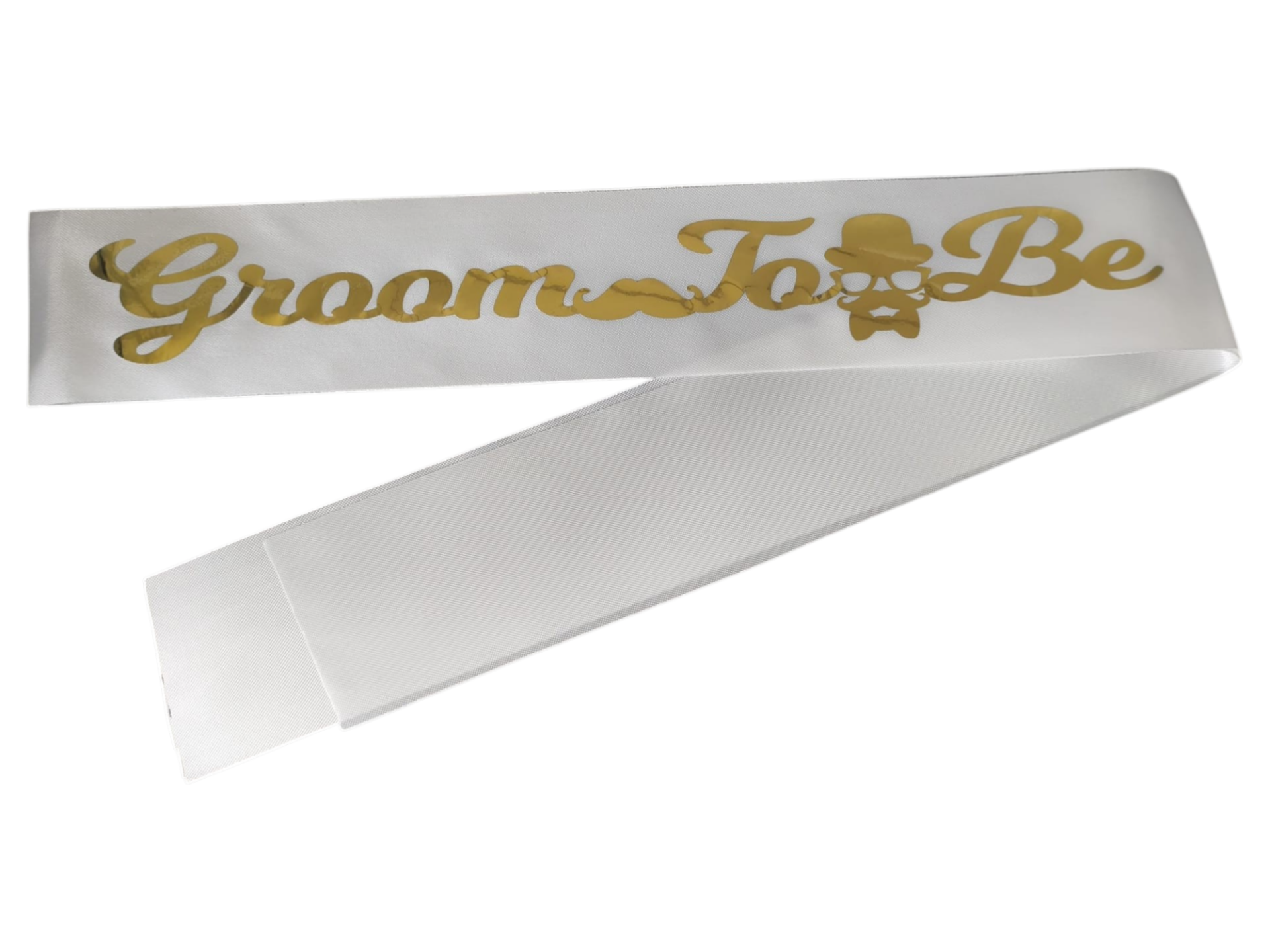 KUMAŞ KUŞAK GROOM TOBE BEYAZ GOLD
