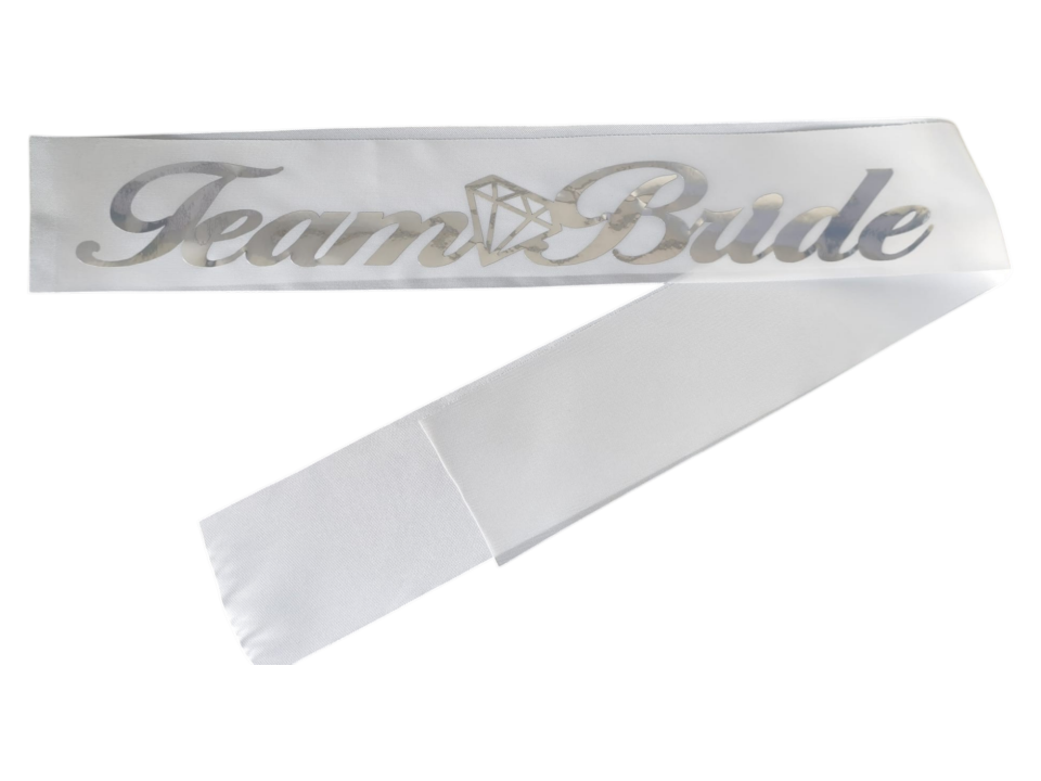 TEAM BRİDE KUMAŞ KUŞAK BEYAZ GÜMÜŞ