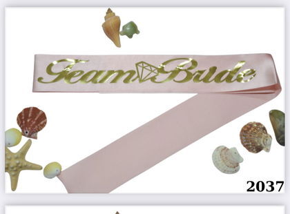 TEAM BRİDE KUMAŞ KUŞAK PEMBEYE GOLD