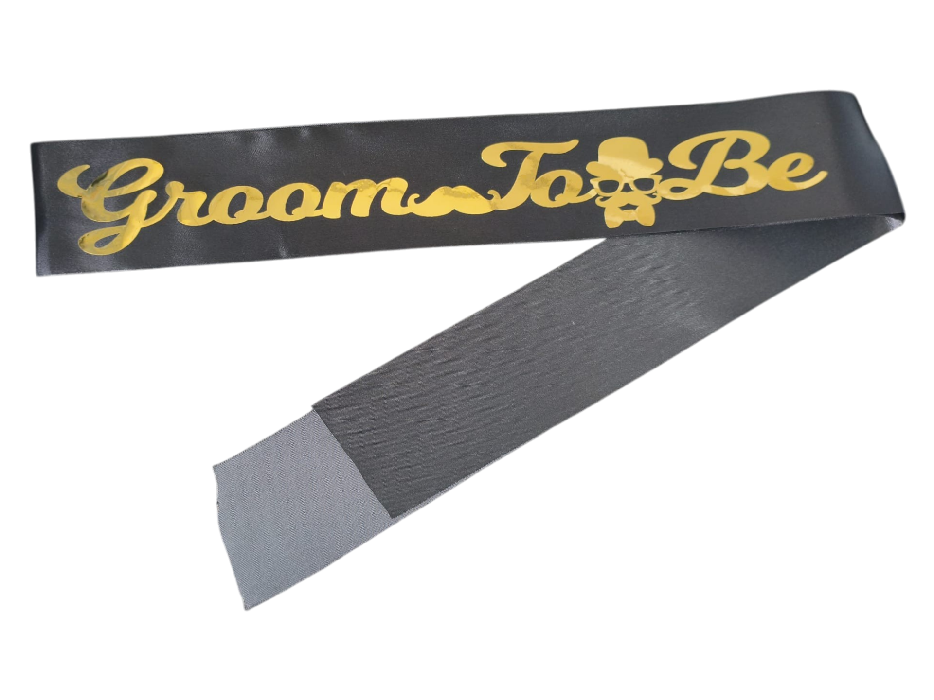 KUMAŞ KUŞAK GROOM TOBE SİYAH GOLD