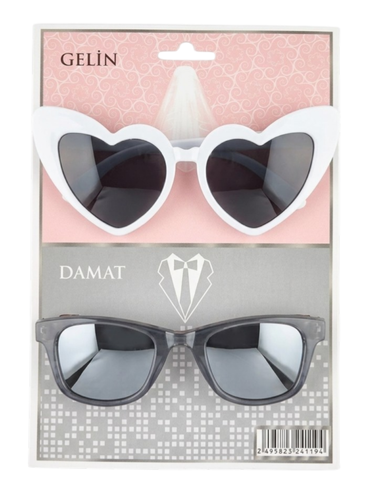 GELİN & DAMAT GÖZLÜK SET BEYAZ