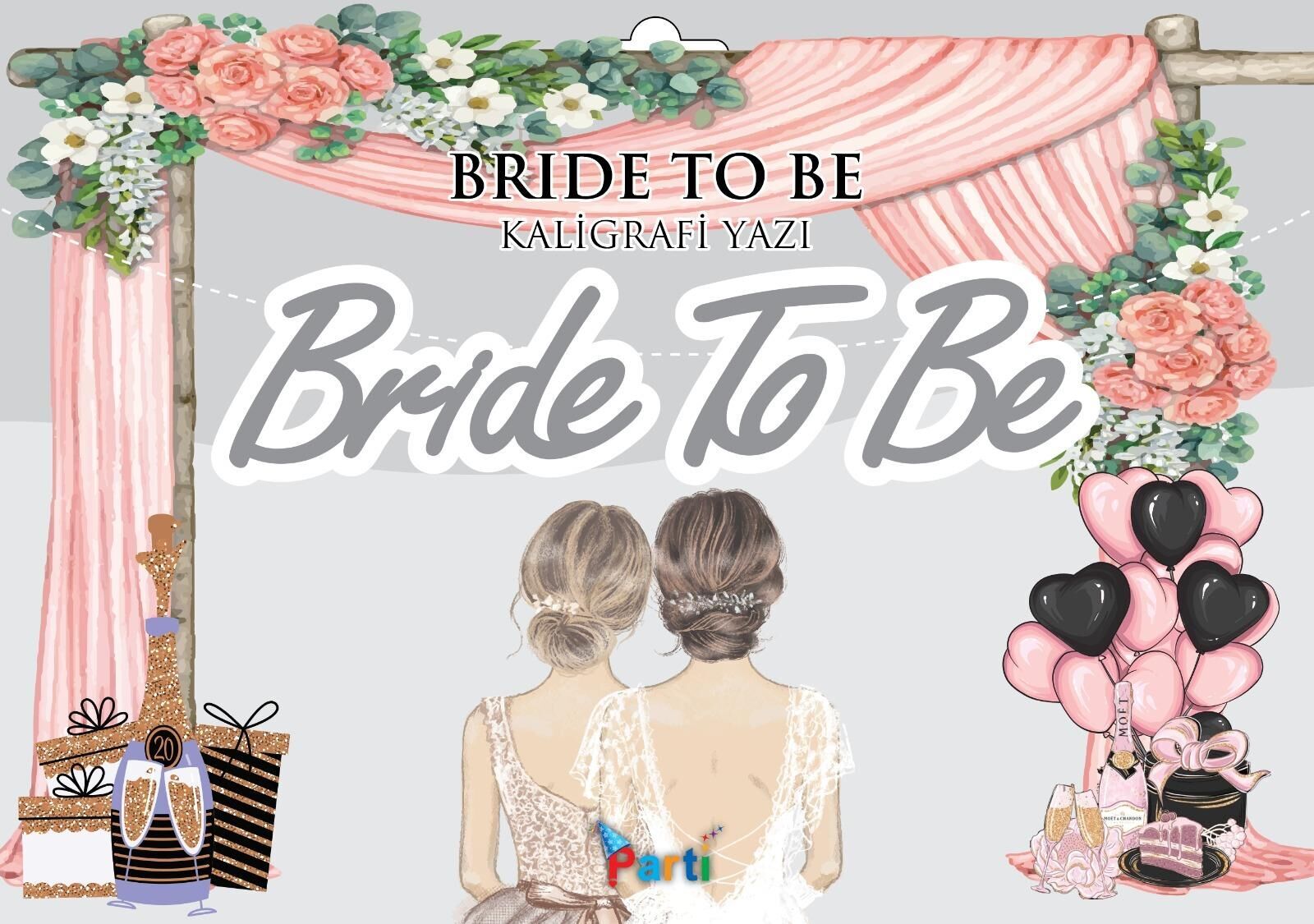 KALİGRAFİ BANNER BRİDE TOBE GÜMÜŞ