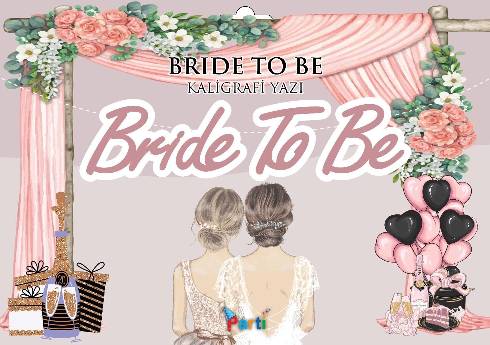 KALİGRAFİ BANNER BRİDE TOBE ROSE