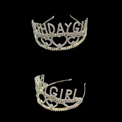 YUVARLAK TAŞLI TAÇ BIRTHDAY GİRL GOLD