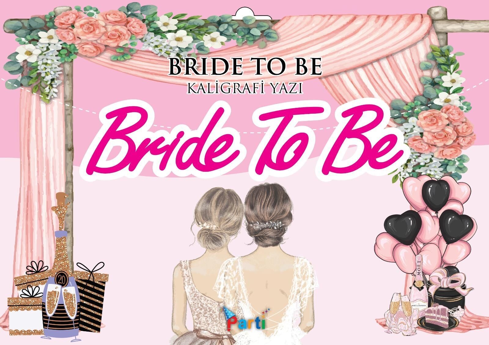 KALİGRAFİ BANNER BRİDE TOBE FUŞYA