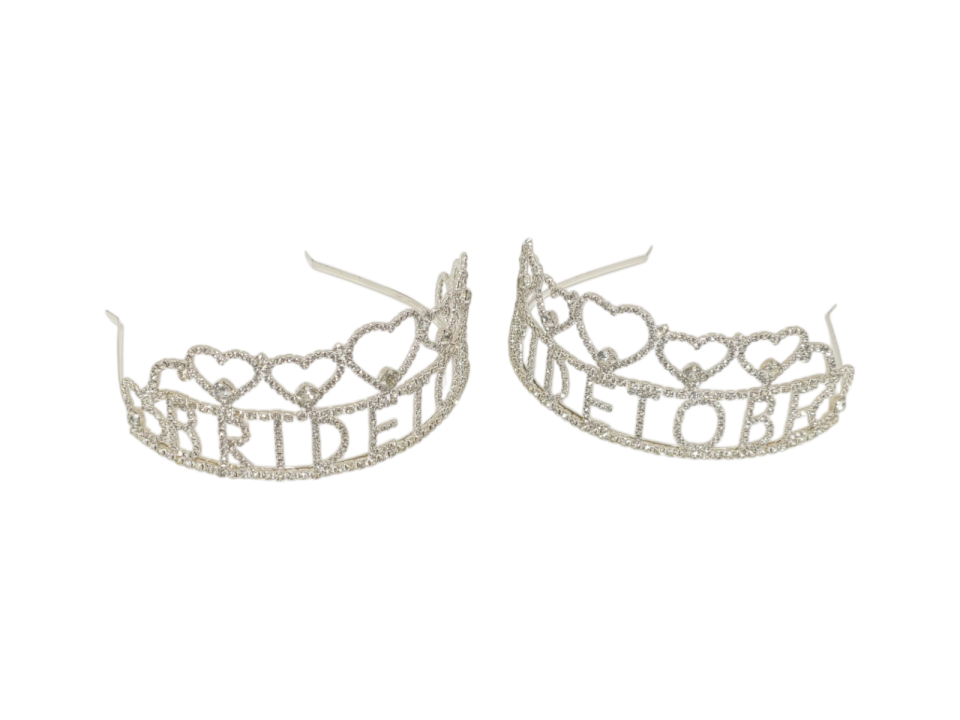 YUVARLAK TAŞLI TAÇ BRİDE TOBE GÜMÜŞ