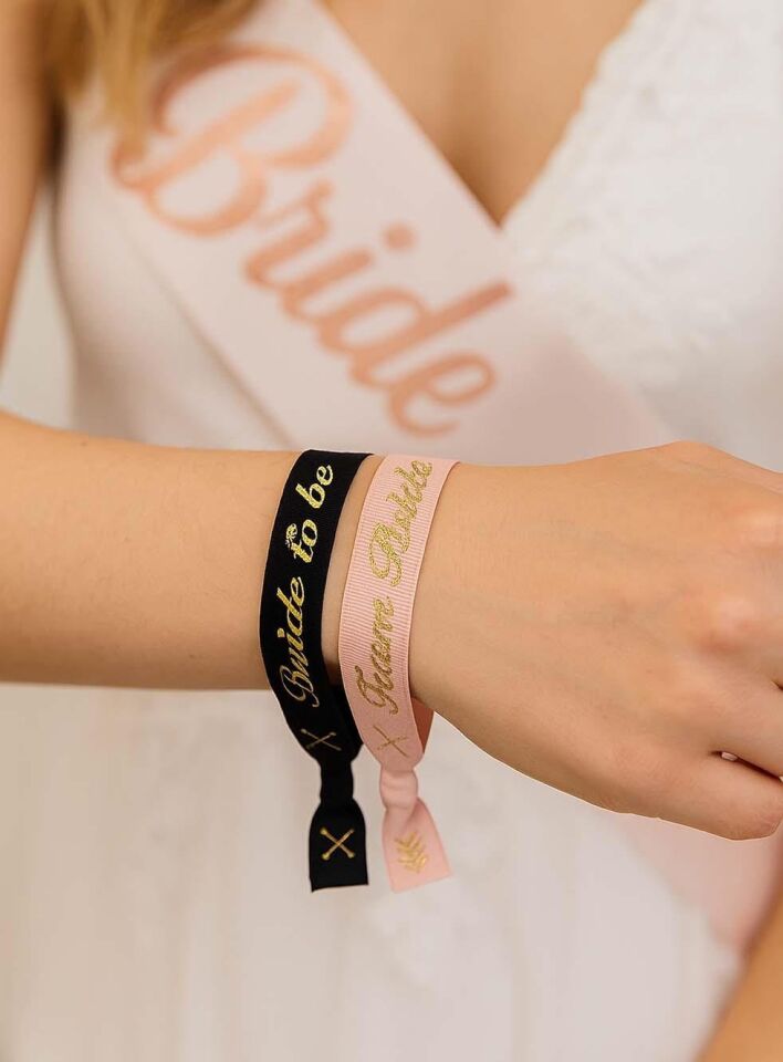 5Lİ BİLEKLİK KUMAŞ PEMBE GOLD