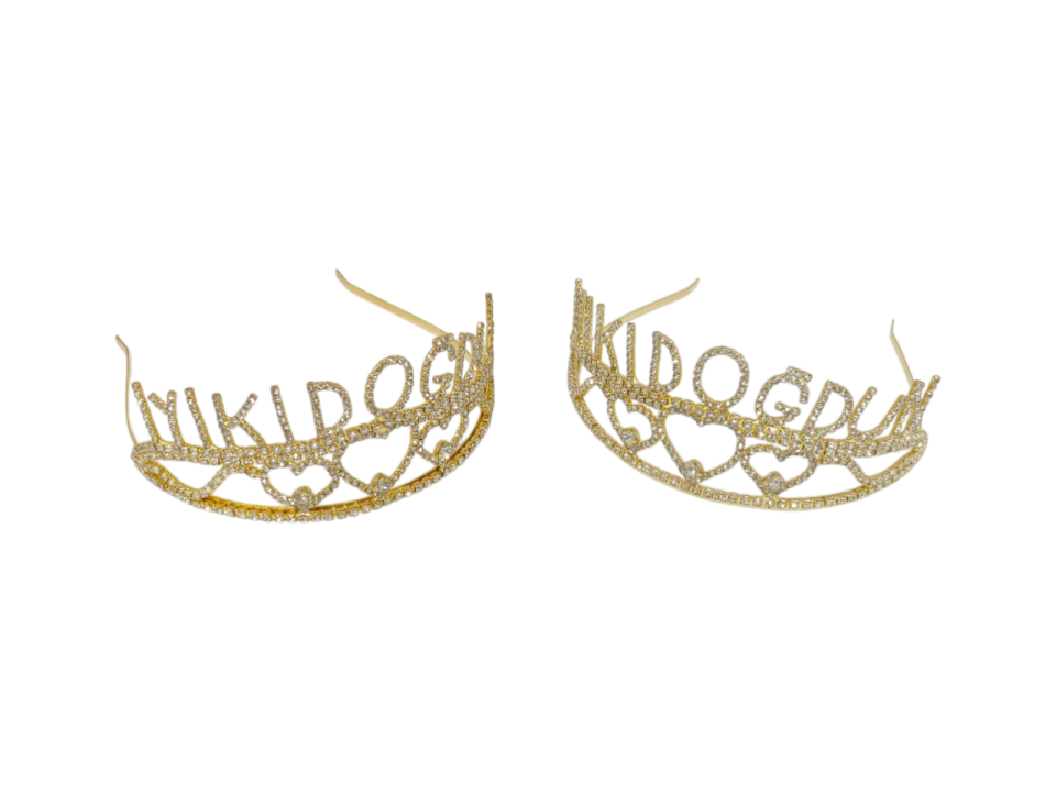 YUVARLAK TAŞLI TAÇ İYİKİ DOĞDUN GOLD