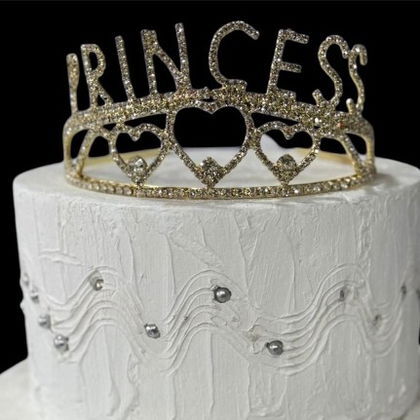 YUVARLAK TAŞLI TAÇ PRİNCES GOLD