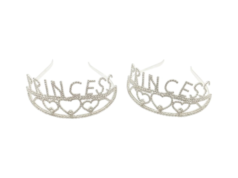 YUVARLAK TAŞLI TAÇ PRİNCES GÜMÜŞ