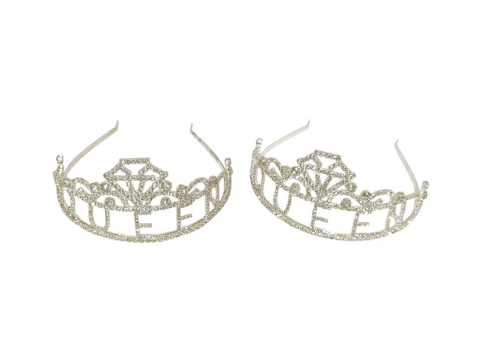 YUVARLAK TAŞLI TAÇ QUEEN GÜMÜŞ