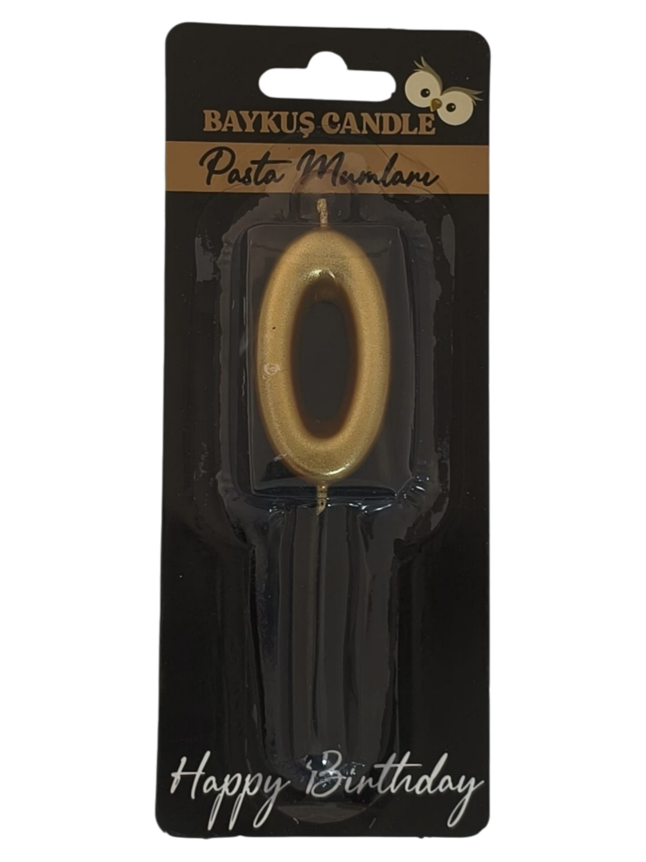 24 ' LÜ 5 CM RAKAM MUM GOLD 0