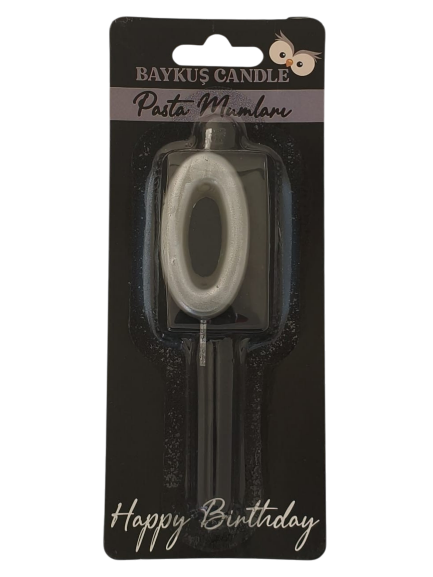 24 ' LÜ 5 CM RAKAM MUM GÜMÜŞ 0