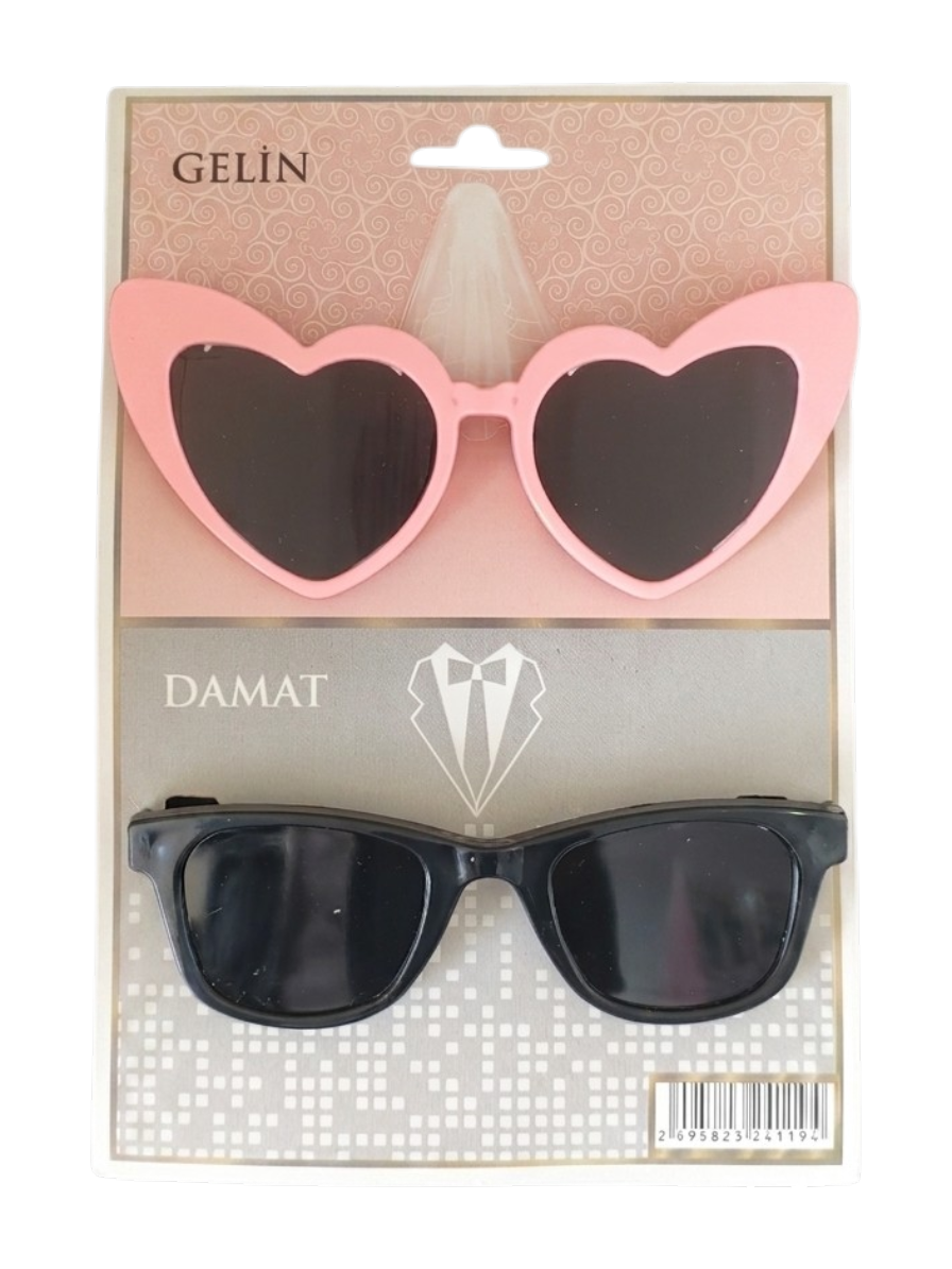 GELİN & DAMAT GÖZLÜK SET PEMBE