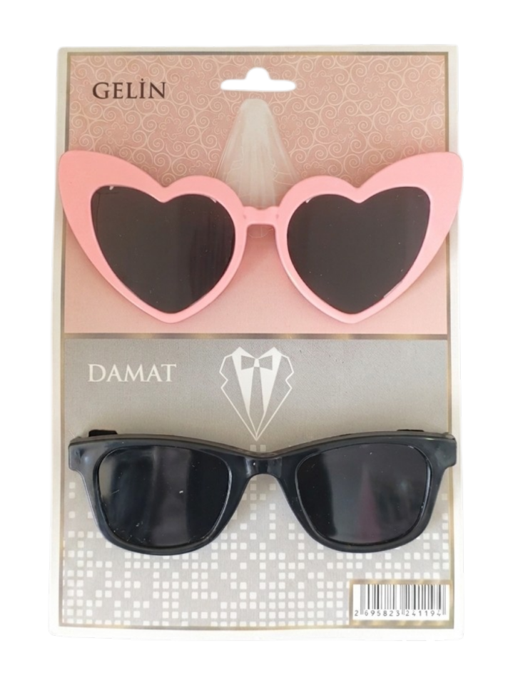 GELİN & DAMAT GÖZLÜK SET PEMBE