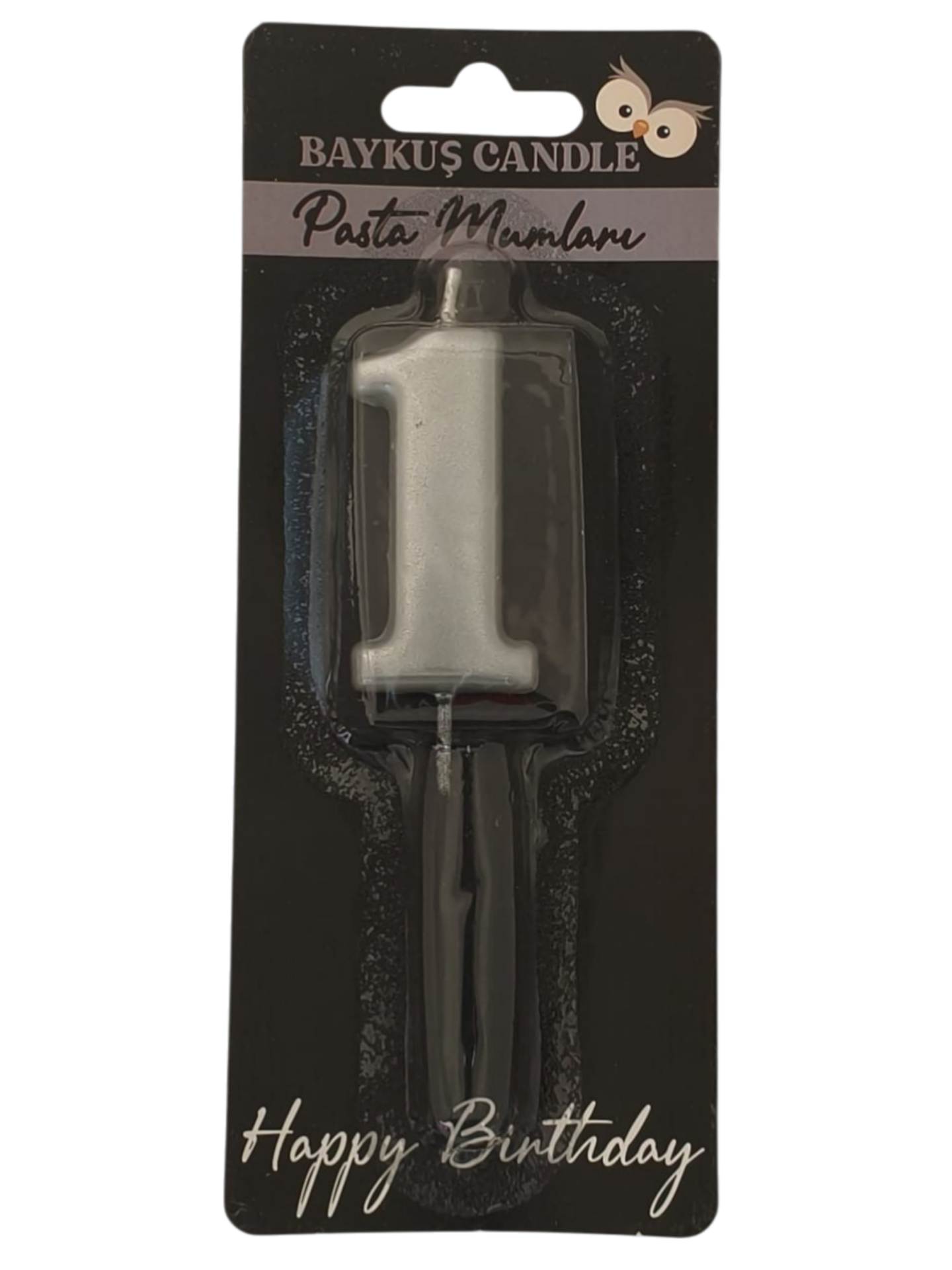 24 ' LÜ 5 CM RAKAM MUM GÜMÜŞ 1