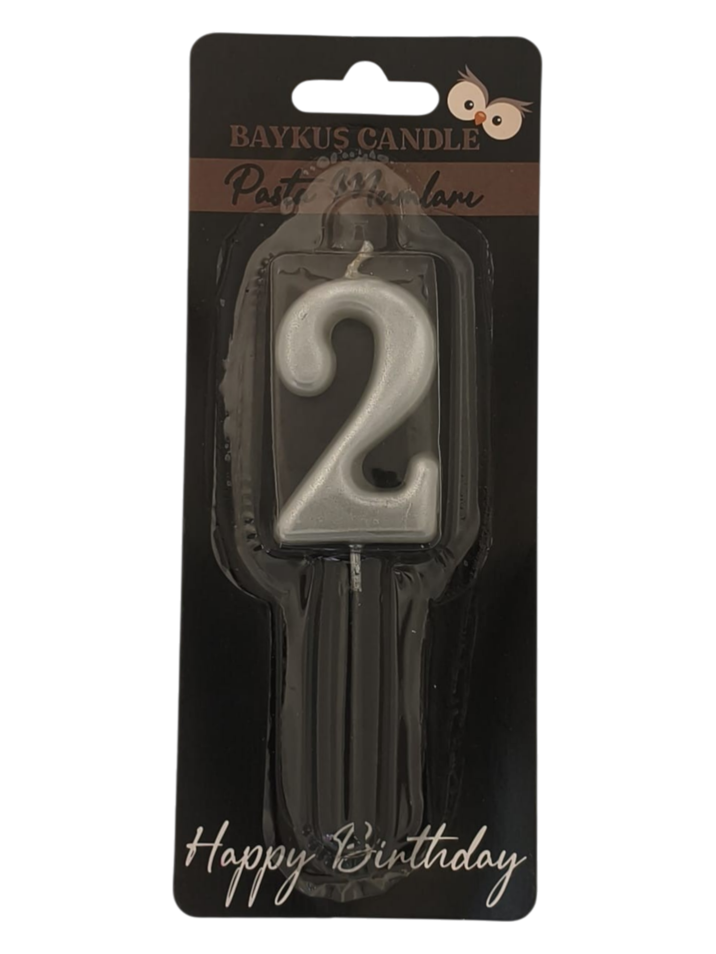 24 ' LÜ 5 CM RAKAM MUM GÜMÜŞ 2