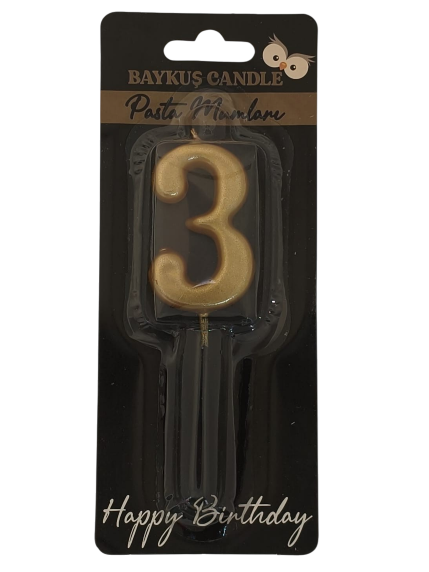 24 ' LÜ 5 CM RAKAM MUM GOLD 3