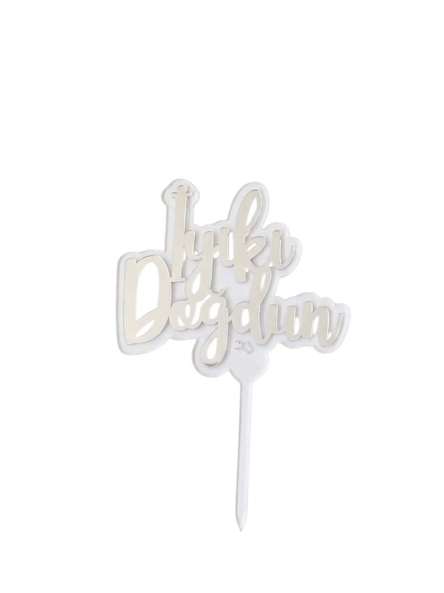 KUTULU PASTA YAZISI İYİKİ DOĞDUN GÜMÜŞ