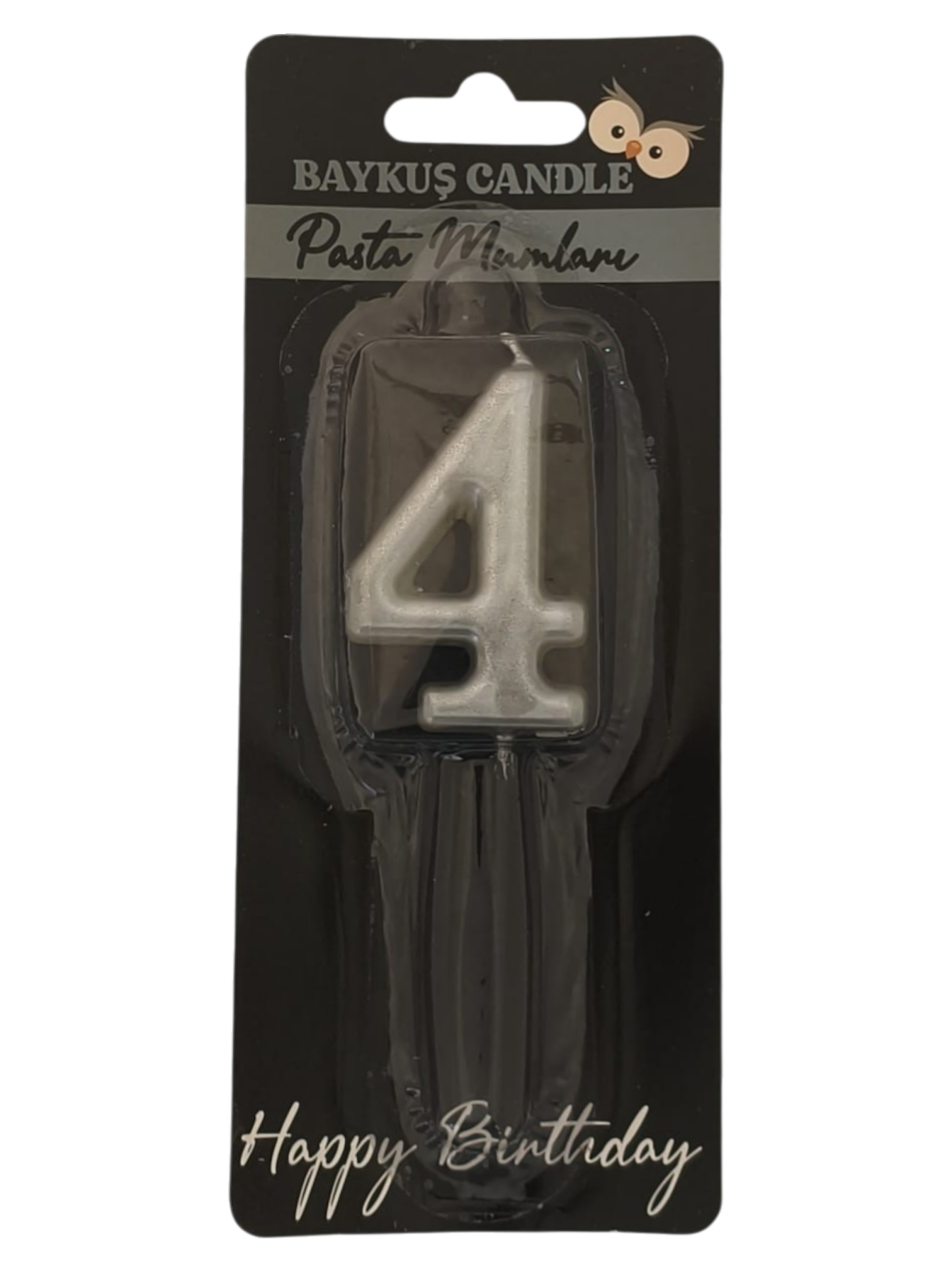 24 ' LÜ 5 CM RAKAM MUM GÜMÜŞ 4