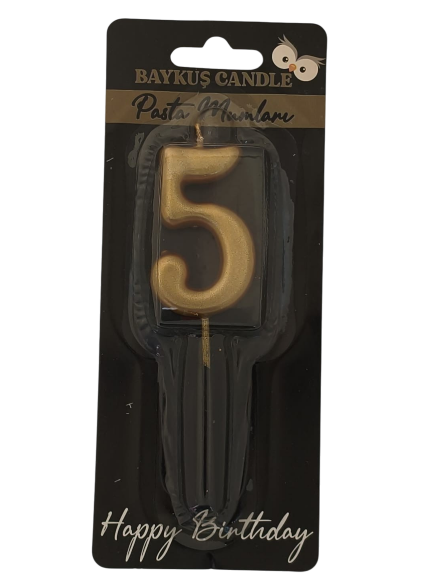 24 ' LÜ 5 CM RAKAM MUM GOLD 5