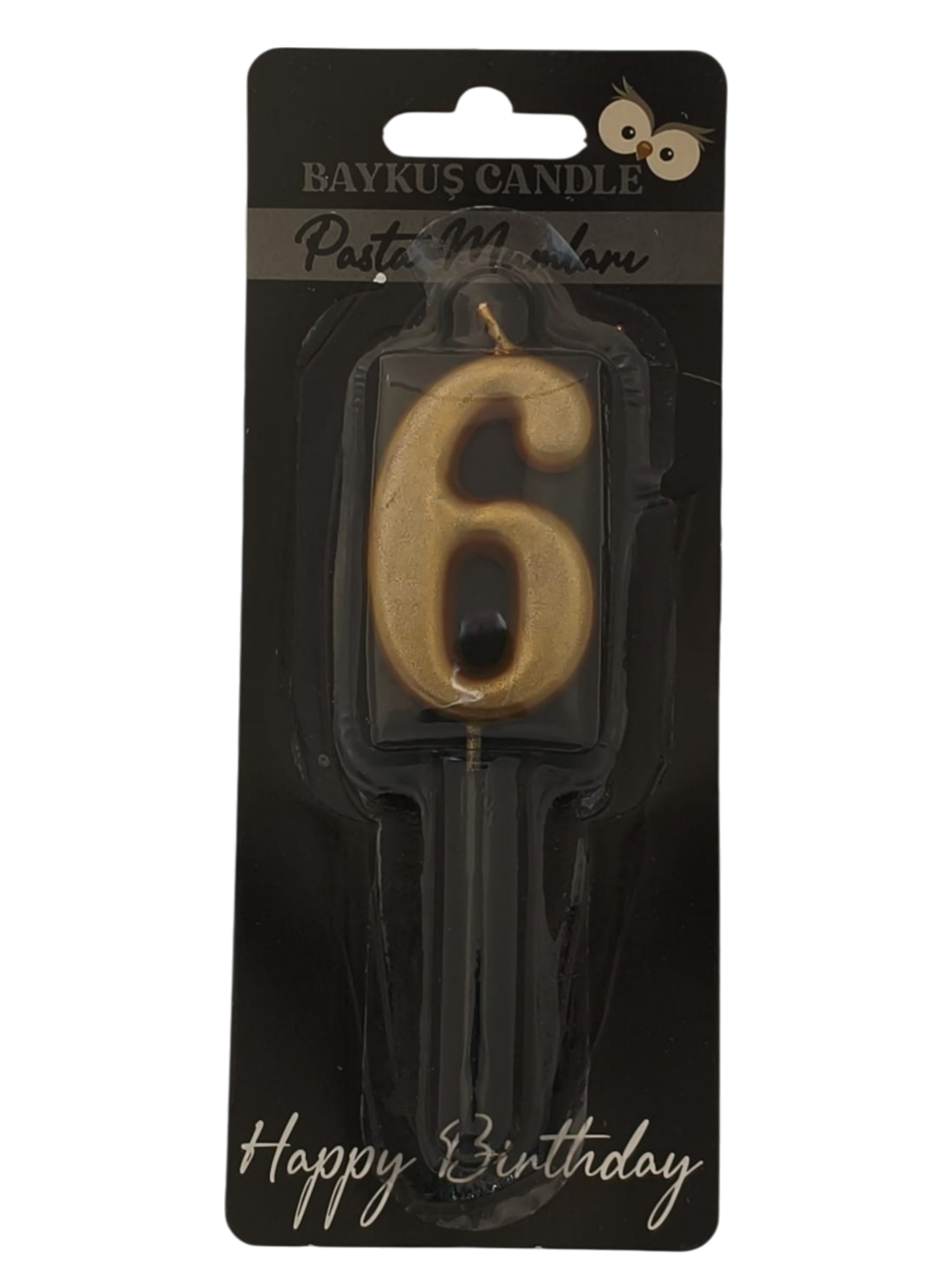 24 ' LÜ 5 CM RAKAM MUM GOLD 6